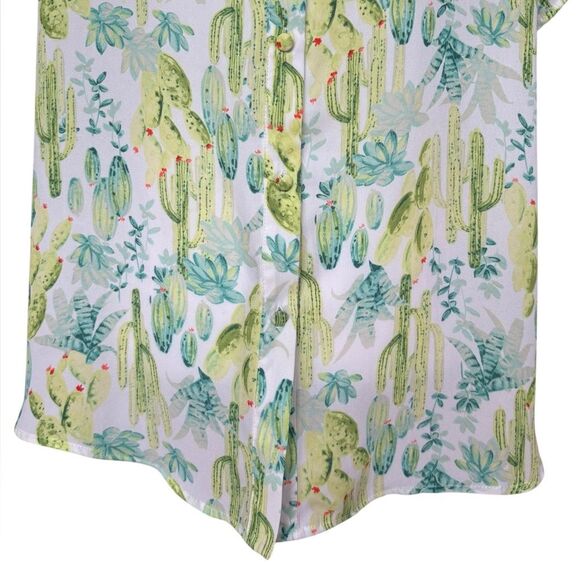 Torrid Abbey Georgette Button Back Blouse Cactus Print Womens Size 00 Medium - Picture 8 of 16